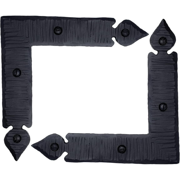 2 Pack 5" Metal L Bracket for Furniture - Black - Handmade Decorative Steel Brackets - Rustic Metal Corner Brackets for Front Doors, Gates, Garages, Tables & Cabinets - The Durango Series