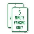 thumbnail image 1 of (2 Pack) 5 Minute Parking Only | 18" X 24" Heavy-Gauge Aluminum Sign | Rust Free Aluminum, Weather Resistant, Waterproof, Fade Resistant, 2 Pre-drilled Holes, 1 of 4