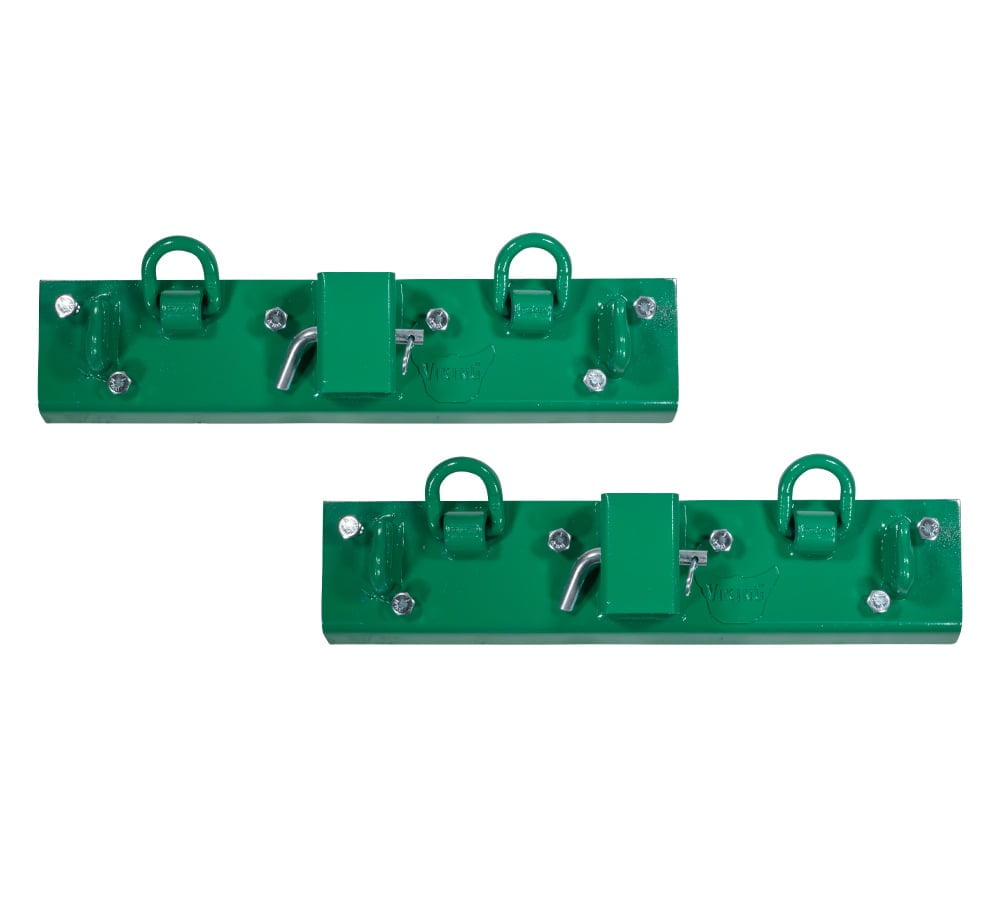 2 - Pack 5"x 22" Tractor Bucket Grab Hooks Bolt 2" Hitch Receiver for Kubota, Bobcat - Universal Compact Tractor Bolt-on Plate w/D-Ring & Grab Hooks - Tractor Attachment