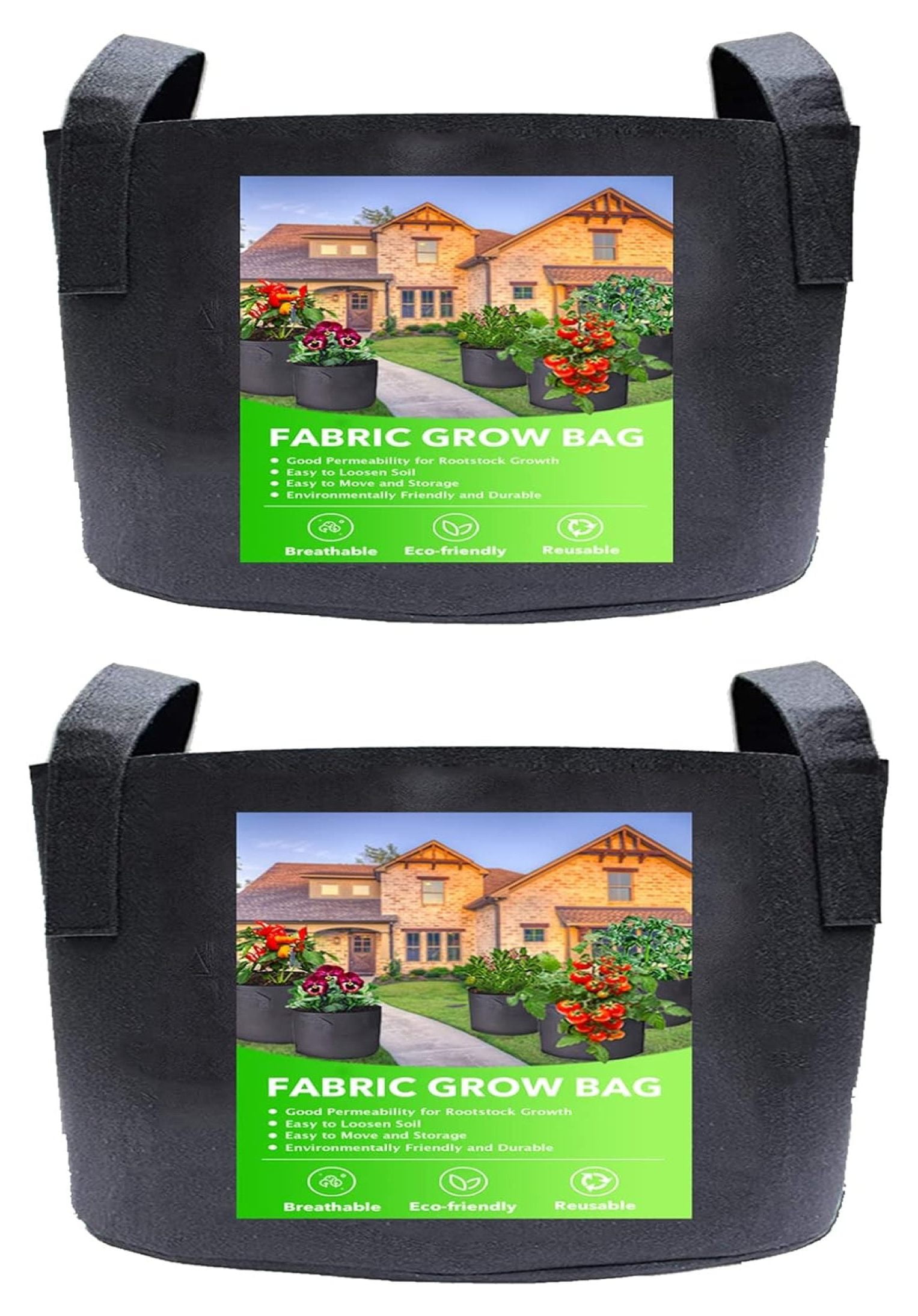 2 Pack 50 Gallon Grow Bags,Vegetable/Flower/Plant Grow Bags,Aeration Fabric Pots with Handles