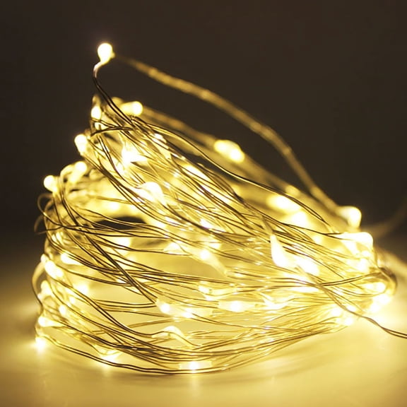 2 Pack 50 LED Battery Fairy String Lights Remote Timer Waterproof Heart
