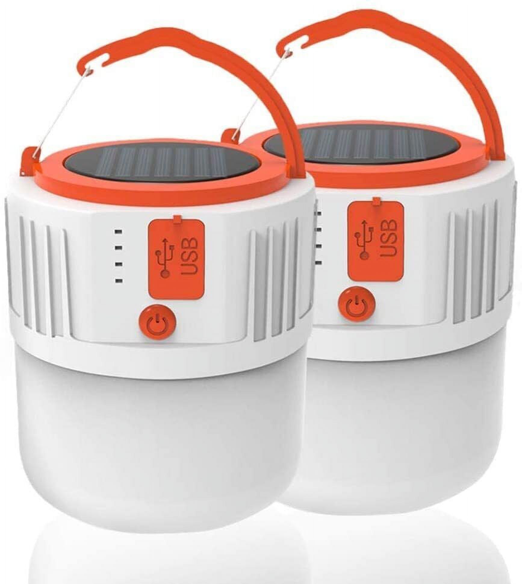 2 Pack 5000k Outdoor Led Camping Lanterns Rechargeable 5 Light Modes3 In 1 Camping Lantern 1712