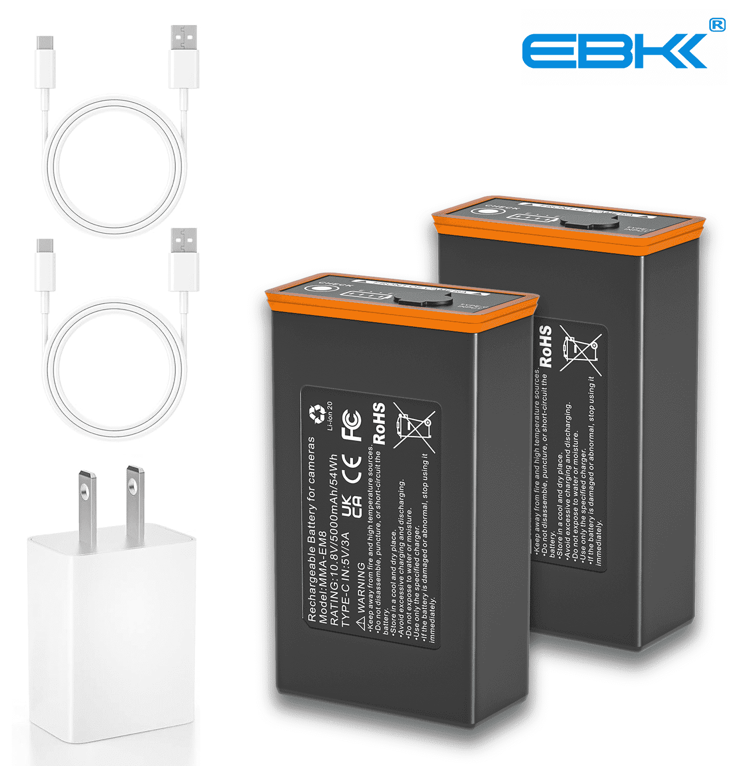 2 Pack 5000Mah battery replacement Compatible for Edge Series Cellular Trail Camera 5000mAh Lithium-Ion Battery Compatible with Moultrie Edge, Edge PRO, Edge 2, Edge 2 PRO 10.8V 54Wh
