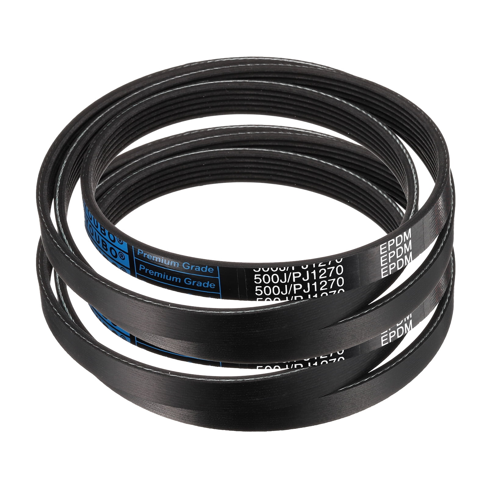 2 Pack 500J6 PJ V-Ribbed Belt 6 Ribs 50" Length x 0.55" Width x 0.14