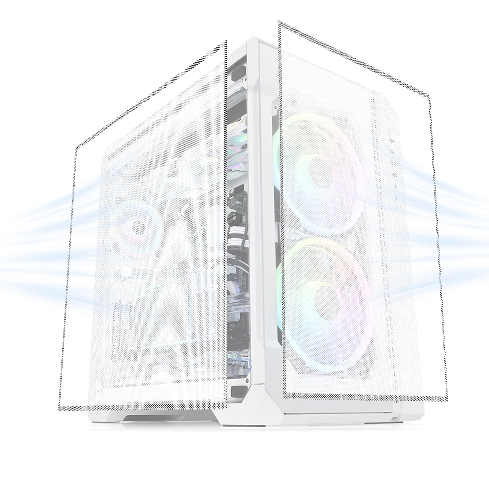 Pvc Computer Case 2-Pack 500mm 19.68inch DIY Computer Case PC Fan Dust Mesh Filter White ...