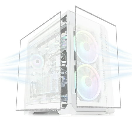 2-Pack 500mm 19.68inch DIY Computer Case PC Fan Dust Mesh Filter White Computer PVC Mesh Cover with 3M Magnetic Strip