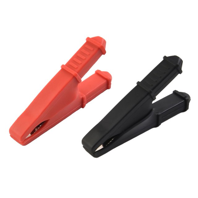2 Pack 50A Red Black 75Mm Insulated For Alligator Clip Car Battery Test