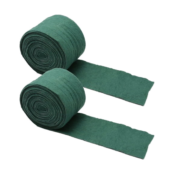 2 Pack 50ft Tree Protection Wrap, 3-layer Non-Woven Bark Cover with Plastic Film, Winter Frost Sun Animal Protection for Fruit & Landscape Plants