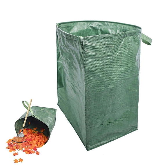 2 Pack 53 Gallon Leaf Collector,Collapsible Lawn & Leaf Bag,Heavy Leaves Pick up Tool Reusable Yard Waste Bags,Large Yard Dustpan Type Garden Bag for Leaves,Debris,Grass,Clippings,Lawn Trash