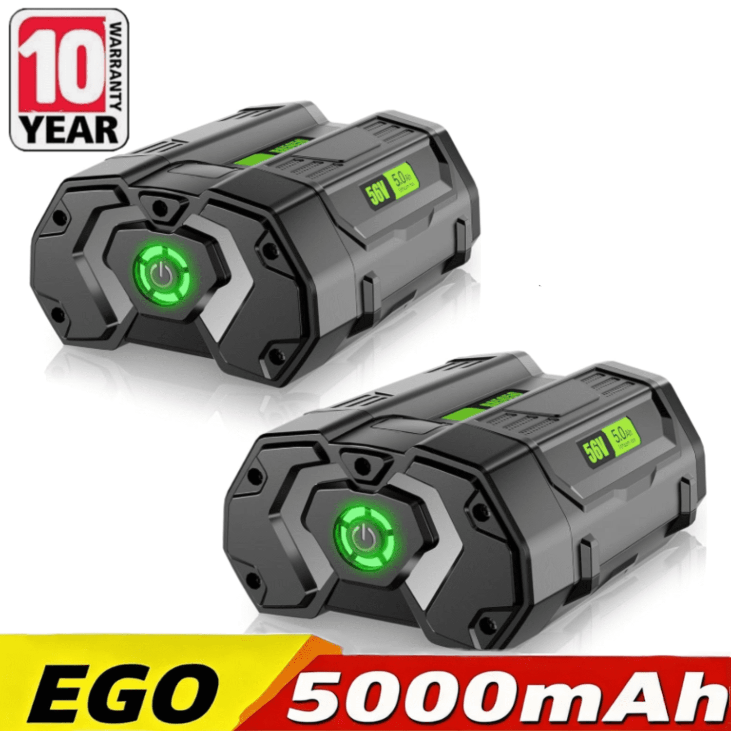 2 Pack 5.0Ah Replacement for EGO 56V Battery Compatible with EGO 56 Volt Lithium-Ion Battery Power Tools