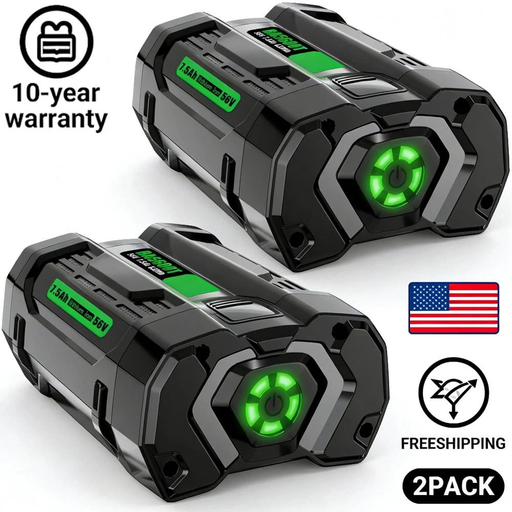 2 Pack 56V 5.0Ah Lithium-Ion Battery Replace for EGO BA2800 BA4200 BA1400 Compatible with ALL EGO 56V Power Tools