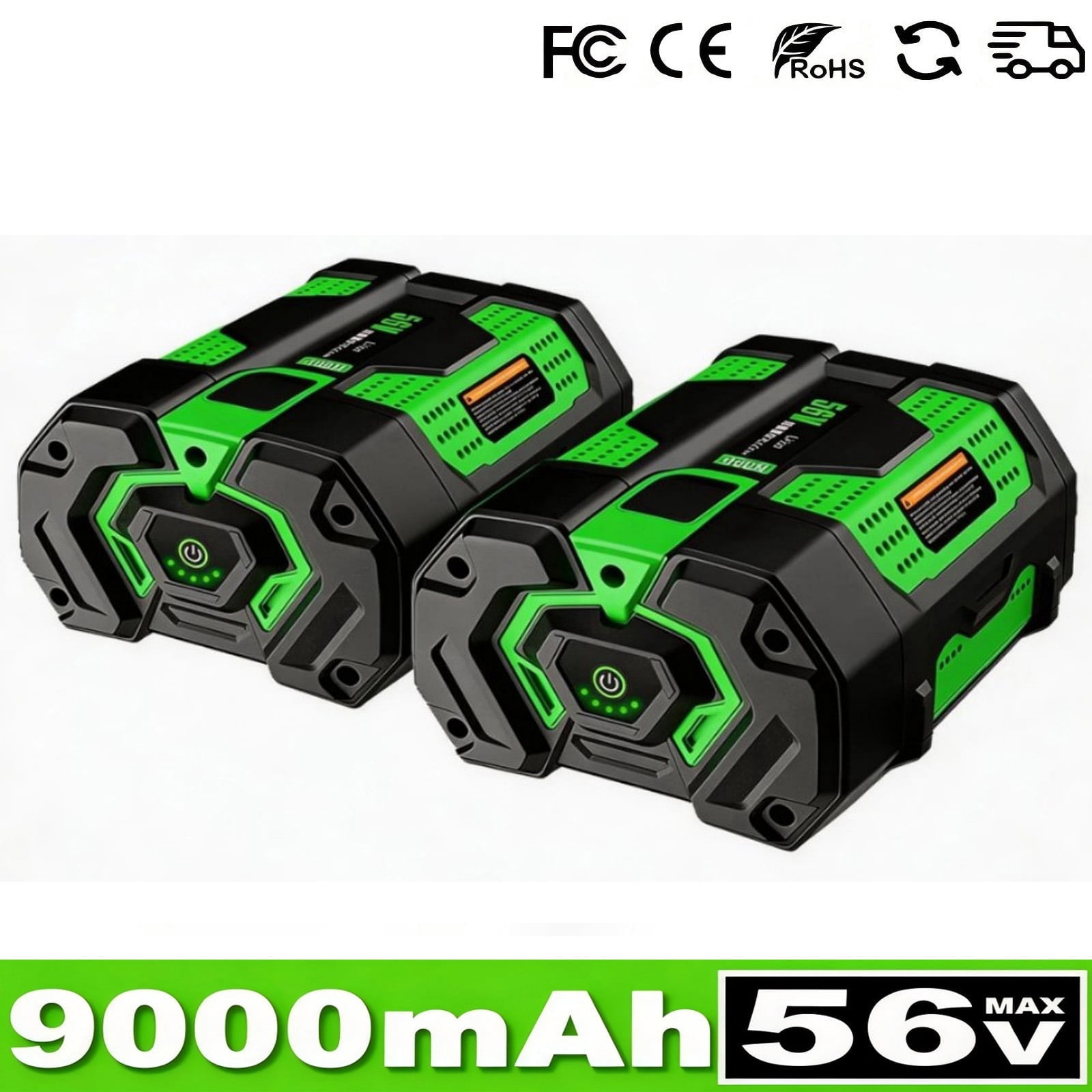 2 Pack 56V 9.0Ah Battery Replacement for EGO Batteries BA2800T BA4200T BA1400T