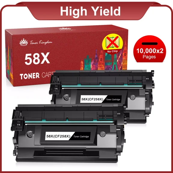 2 Pack 58X Toner compatible for CF258X No Chip LaserJet MFP M428fdw M428fdn