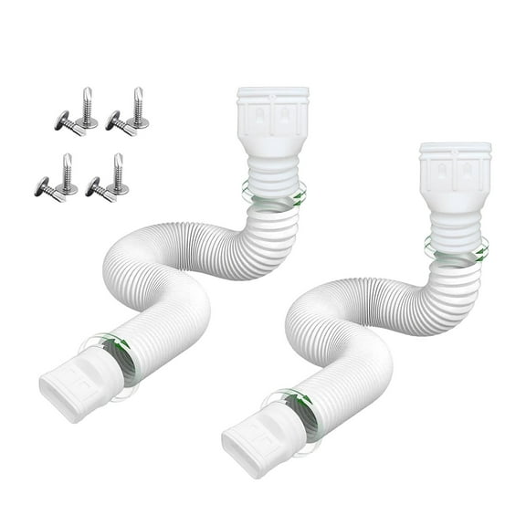 2-Pack 5FT Flexible Downspout Extenders - Extendable Gutter Drainage Extension Pipes from 1.7FT to 5FT - Universal Rainwater Management Solution