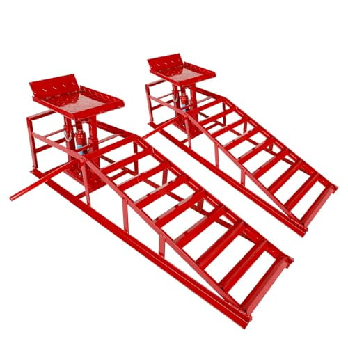 2 Pack 5T 10000lbs Hydraulic Car Ramps Low Profile Car Lift Service ...