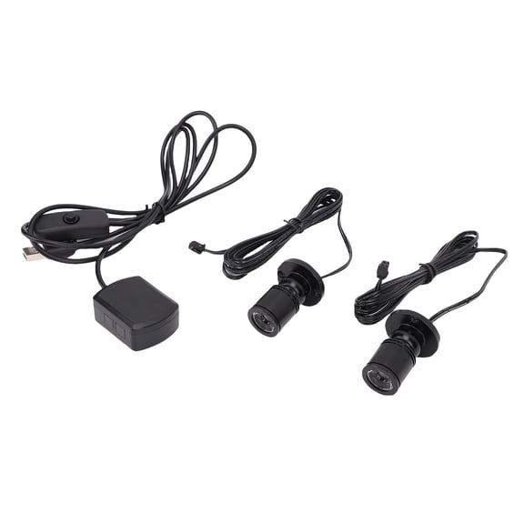 2-Pack 5V USB LED Display Spotlight, 360 Rotating Aluminum Cabinet Light for Jewelry, Wine Display, Mini Showcase Lighting
