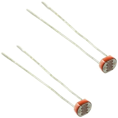 2 Pack 5mm Light Sensitive Resistor, Photoelectric Photo Cell (5516)