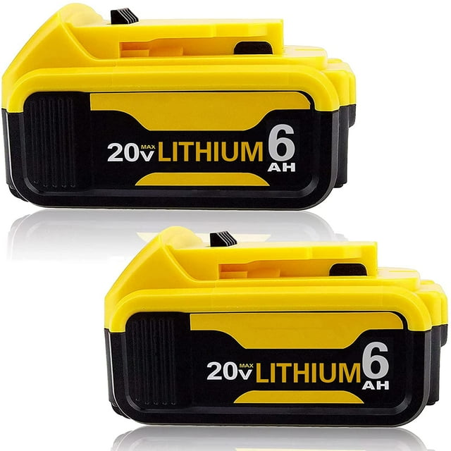 Dewalt 20V Lithium Ion Battery, 6.0Ah 20 Volt, 2 Pack Replacement for ...