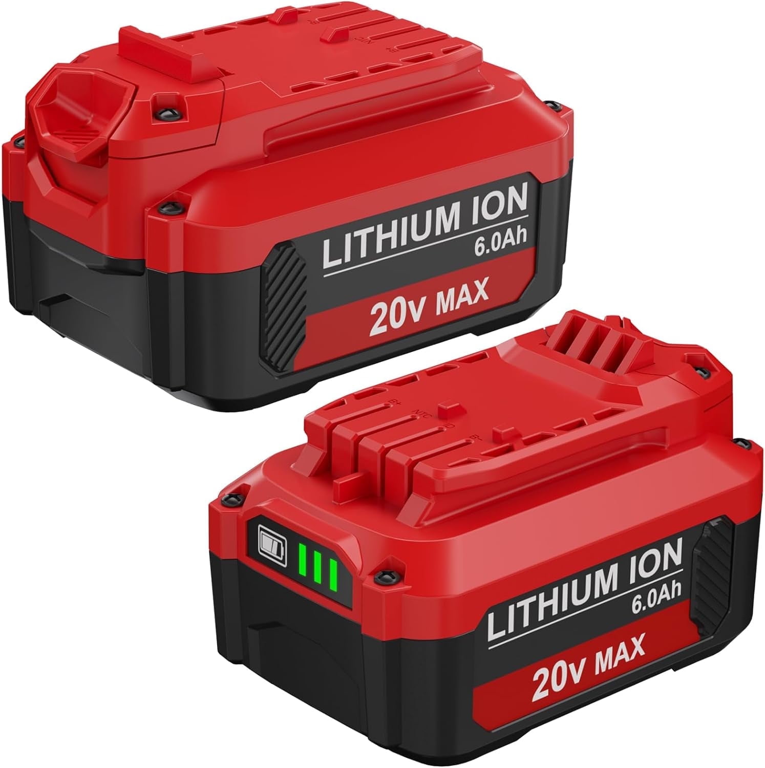 Craftsman V20 Lithium ion Battery 6.0Ah 2pack Rechargeable Compatible with Power Tool Cordless Walmart