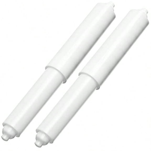 2 Pack - 6-1/4" White Toilet Paper Holder Spring Loaded Roller Replacement A-2615