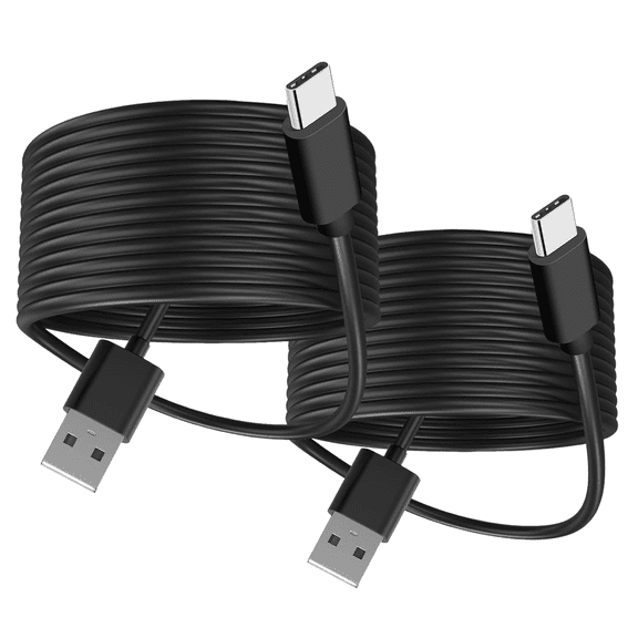 2 Pack 6.56FT USB A to C Fast Charging Cable for PS5 DualSense Xbox Series X/S Elite Series 2