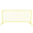 2 Pack 6.5FT Interlocking Steel Barricade, Adjustable Base Crowd ...