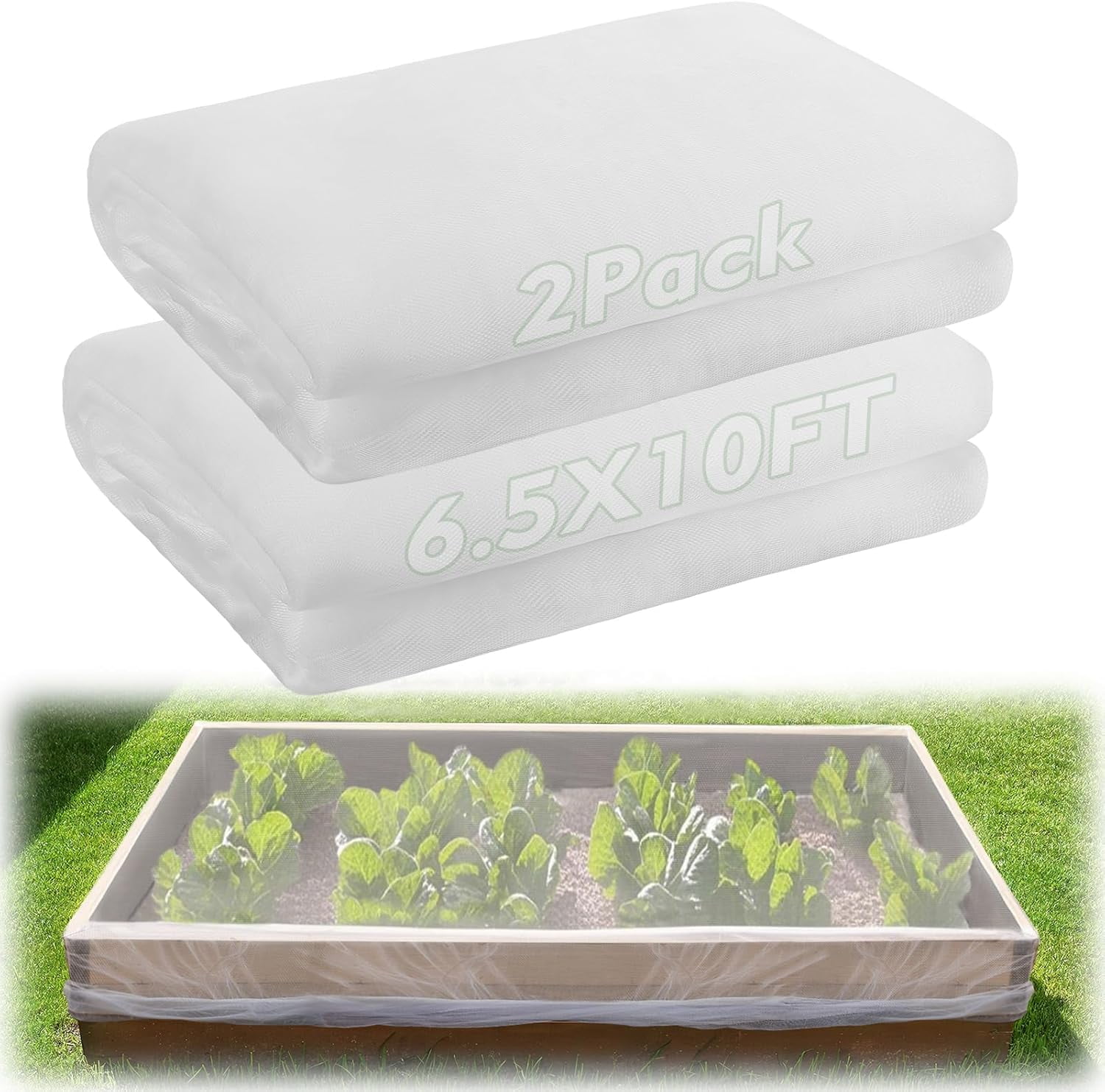 2 Pack 6.5x10ft Garden Netting - Ultra Fine Mesh Plant Covers to Keep ...