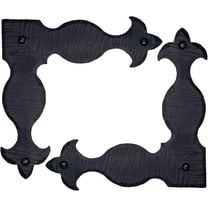 2 Pack 6.75" Metal L Bracket for Furniture - Black - Handmade Decorative Steel Brackets - Rustic Metal Corner Brackets for Front Doors, Gates, Garages, Tables & Cabinets - The Sonora Series