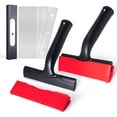 thumbnail image 1 of 2 Pack 6" Putty Knife Razor Blade Scraper Tool with Extra 25PCS Double Edge Metal Blades for Cleaning Paint, Caulk, Adhesive, Label, Decal, Sticker from Window, Glass, Tile, Floor, Stove Top, 1 of 7