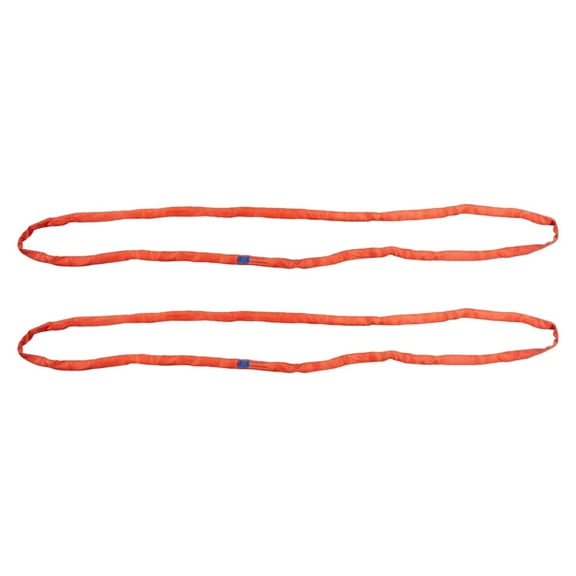 2 Pack 6 ft Orange Polyester Endless Round Sling 13200 LBS Vertical Capacity | 10600 LBS Choker | 26400 LBS Basket | Heavy Duty Endless Sling for Wrecker Recovery, Lifting & Towing