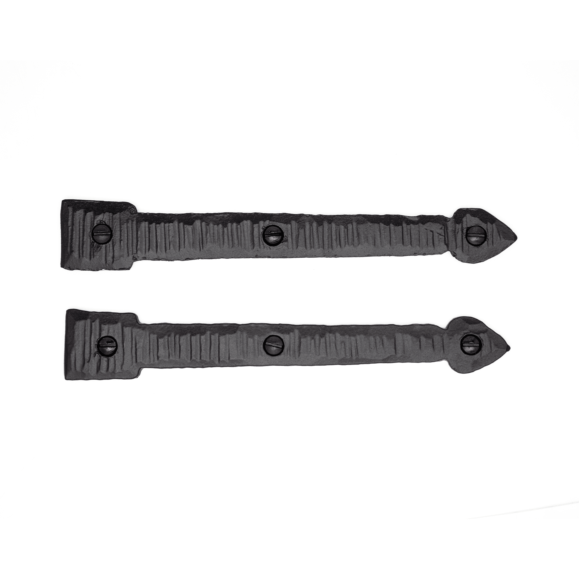 2 Pack 6 inch Faux Decorative Strap Hinge Black Decorative Strap Hinge