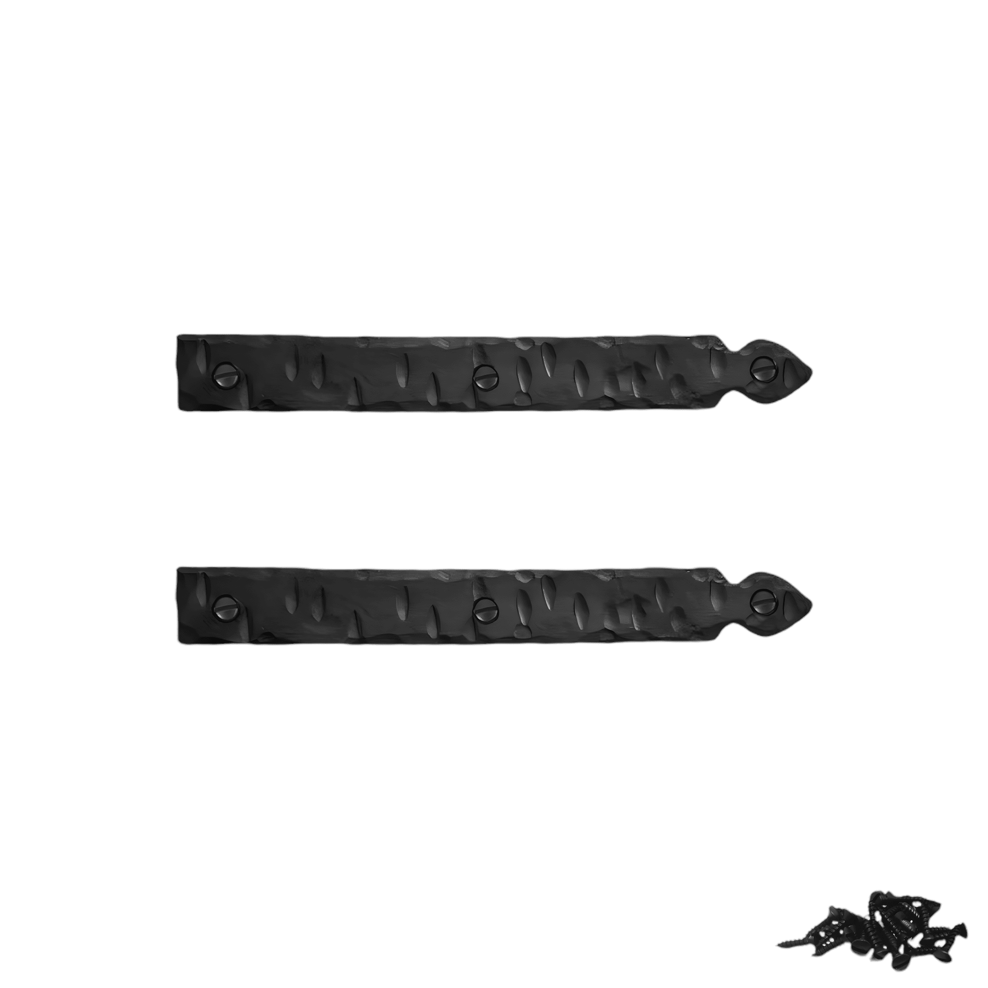 2 Pack 6 inch Faux Decorative Strap Hinge Black Decorative Strap Hinge
