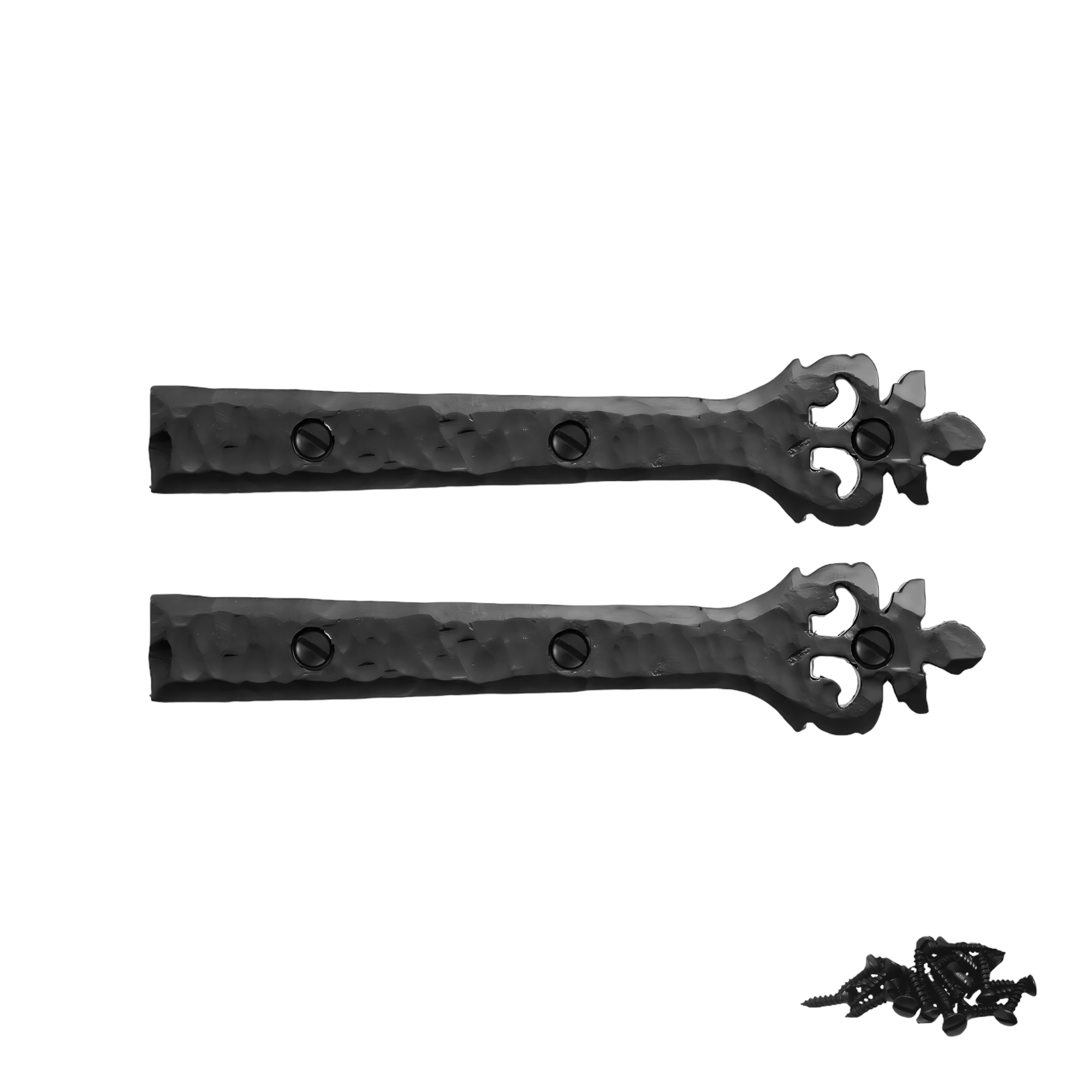 2 Pack 6 inch Faux Decorative Strap Hinge Black Decorative Strap Hinge