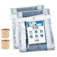 thumbnail image 1 of 2 Pack 6' x 6' Clear Vinyl Tarp with Repair Tape - 24MIL Thick Heavy-Duty Waterproof Vinyl Tarpaulin with Brass Grommets, UV & Fire Retardant - Cold Weather Resistant Cover for Outdoor, 1 of 18