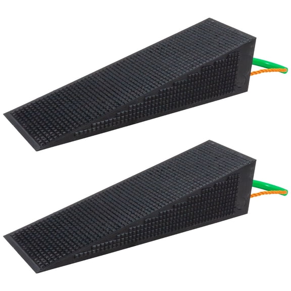 2 Pack 6" x 7" x 24" Cribbing Wedge Leveling Block - 50 Ton Heavy Duty UHMWPE Stabilizer Block with Rope Handle, Non-Slip Support Base for Cranes, Jacks, RVs & Heavy Equipment