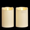 thumbnail image 1 of 2 Pack 6” x4" Waterproof Outdoor Flameless Candles with Timer Large Battery Operated Electric LED Pillar Candle Suit for Gift Home Décor Party Wedding Supplies Garden Halloween Christmas Decoration, 1 of 5