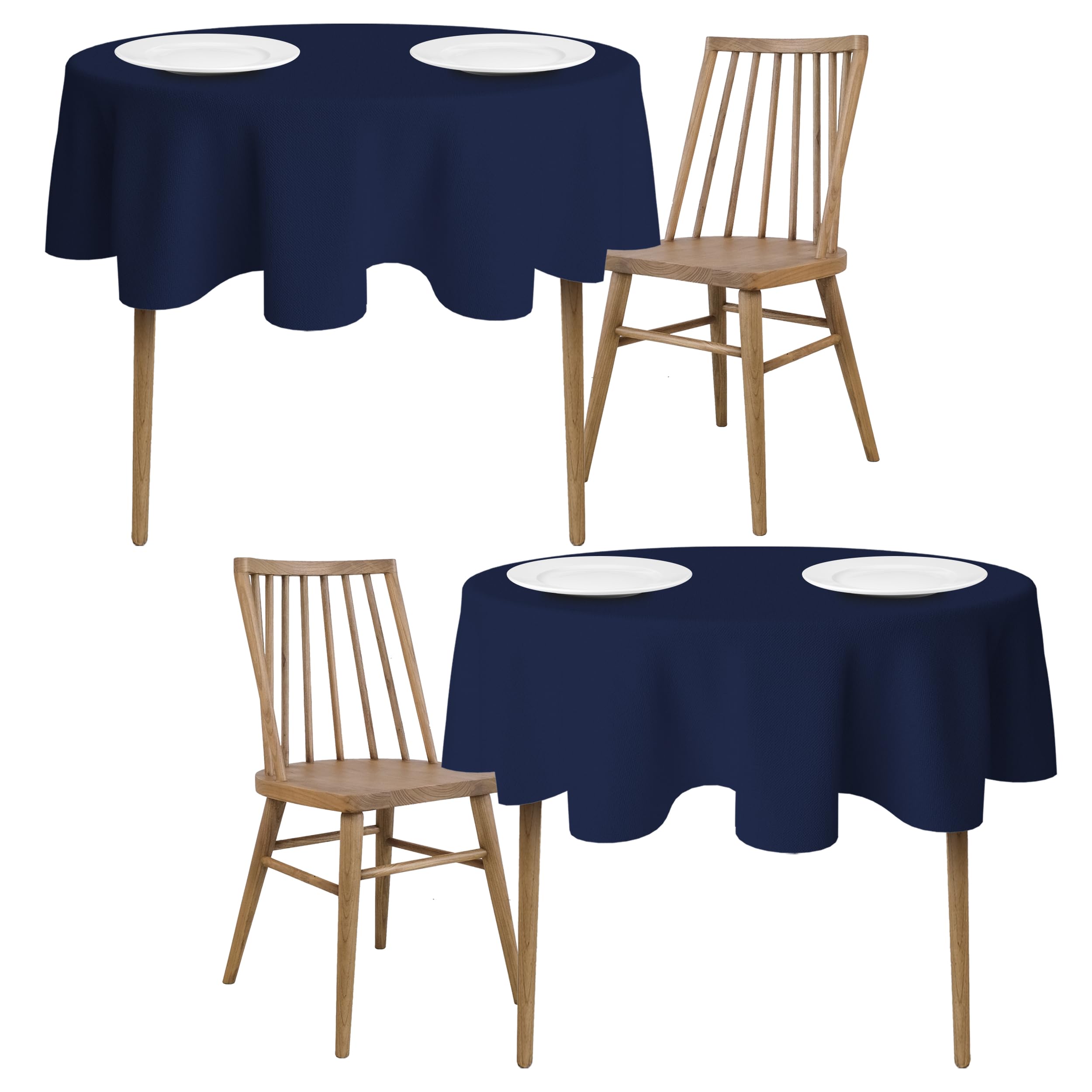 Bermuda Blue Octy Round Paper Tablecloths, 3 Count