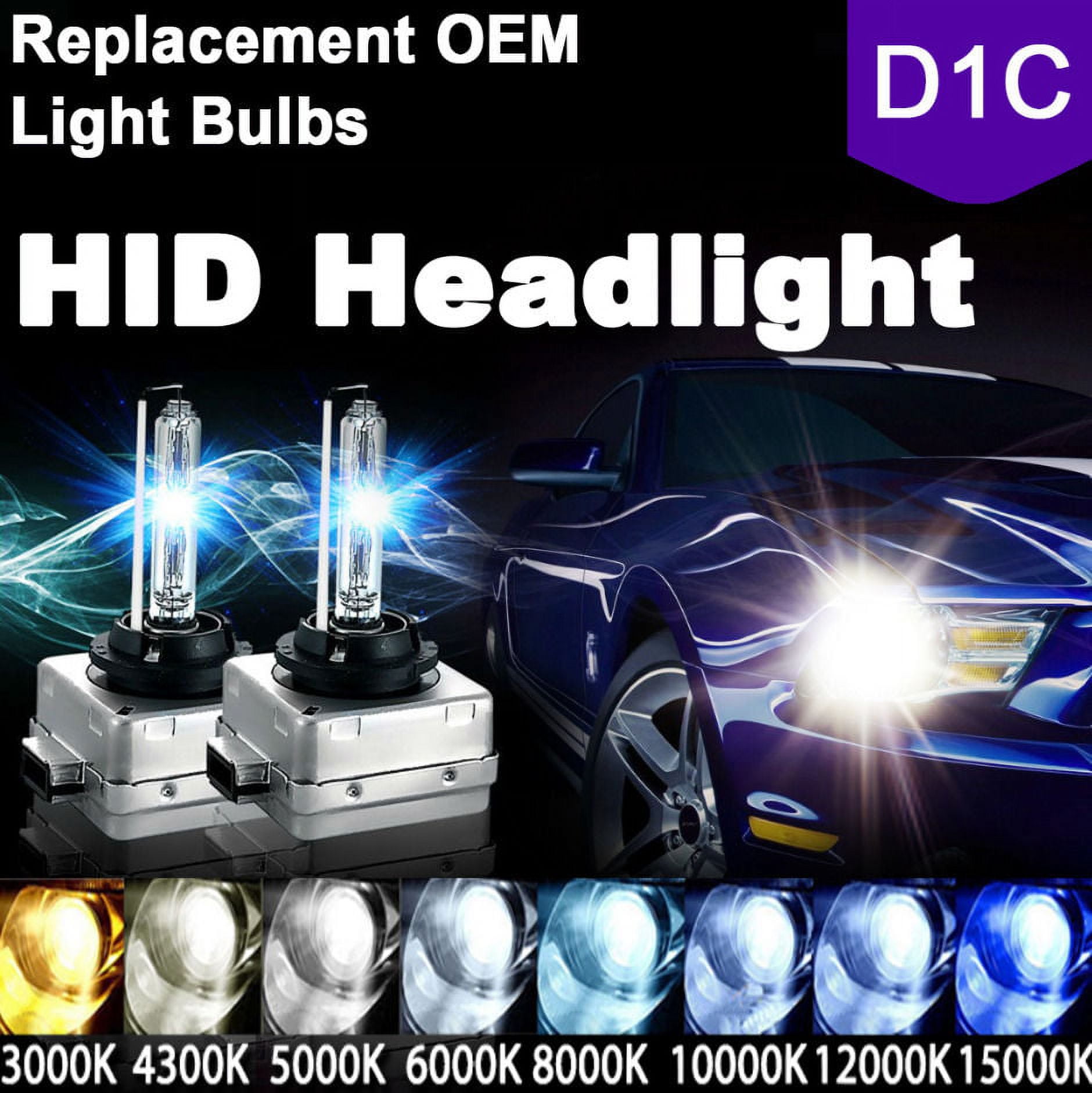 2x D1 Ampoule HID Xenon LED 6000K Lumineux Feux de Route/Basses
