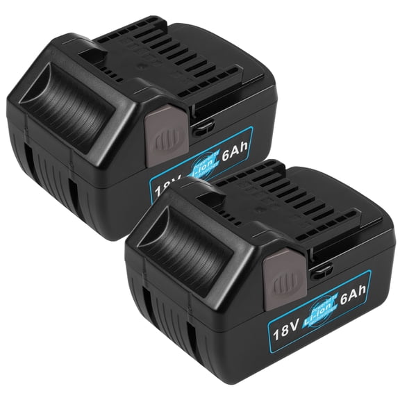 2-Pack 6000mAh 18 Volt Battery Compatible with Hitachi 339782 BSL1830C BSL1815X BSL1815S BSL1830 330139 330557 18V Lithium Battery
