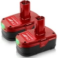 thumbnail image 1 of 2 Pack 6000mAh 19.2V C3 Battery Replacement for Craftsman 19.2 Volt Lithium-ion XCP DieHard 315.115410 315.11485 130279005 1323903 120235021 11375 11376, 1 of 5