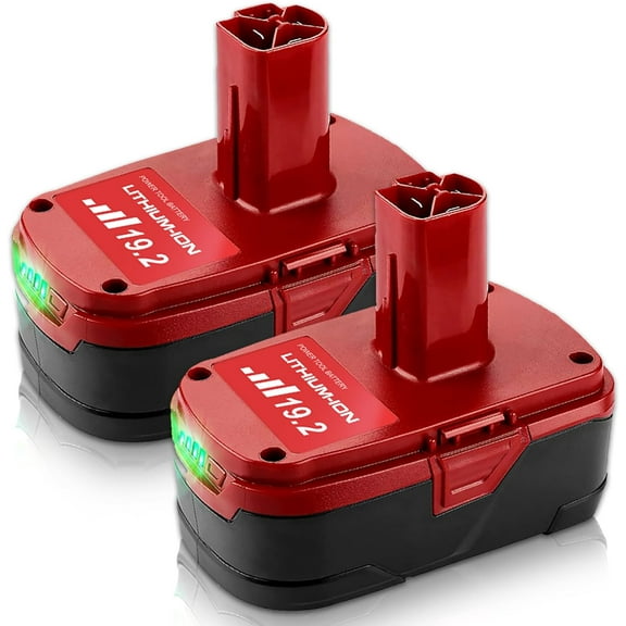 2 Pack 6000mAh 19.2V C3 Battery Replacement for Craftsman 19.2 Volt Lithium-ion XCP DieHard 315.115410 315.11485 130279005 1323903 120235021 11375 11376