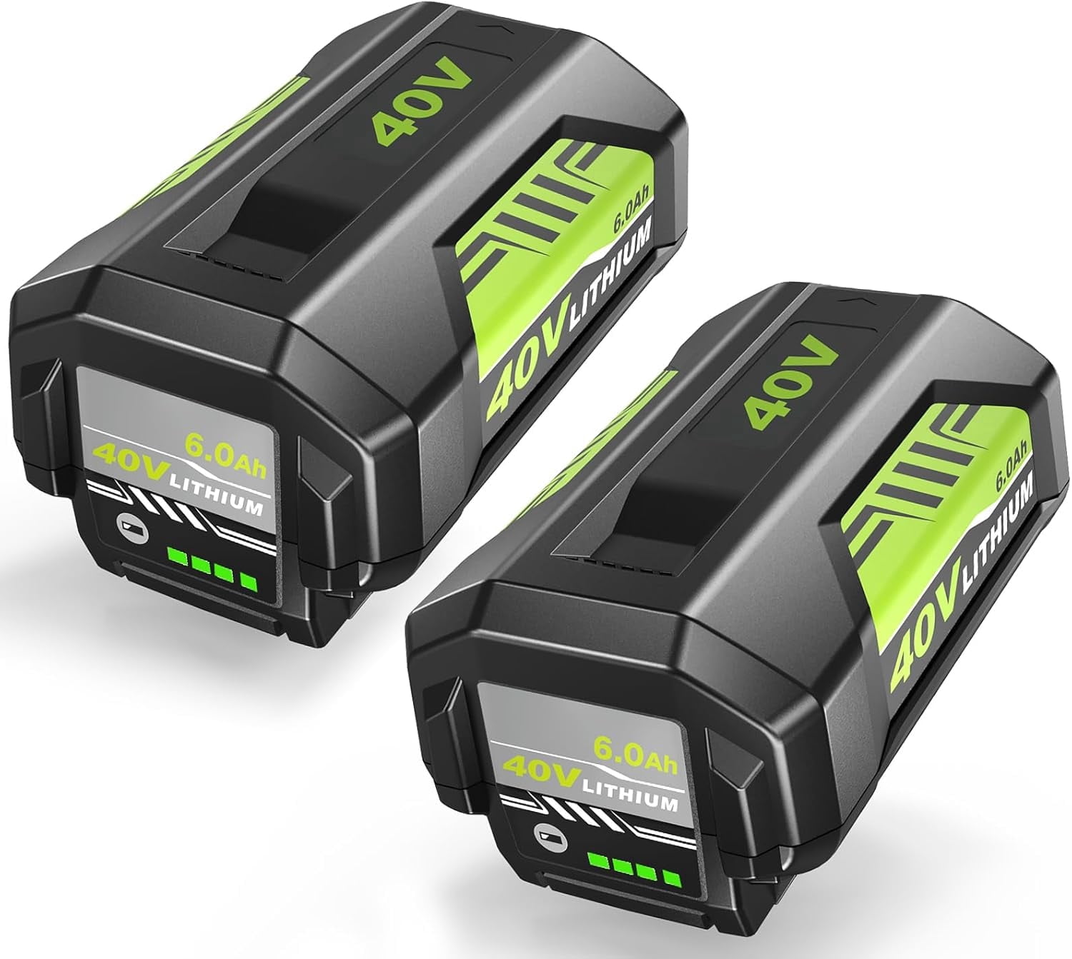 2-Pack 6000mAh 40 Volt OP4060 Replacement for Ryobi 40V Battery 6.0Ah Compatible with Ryobi 40 Volt Lithium Battery OP40602 OP40601 OP4060A1 OP4026A OP4075A