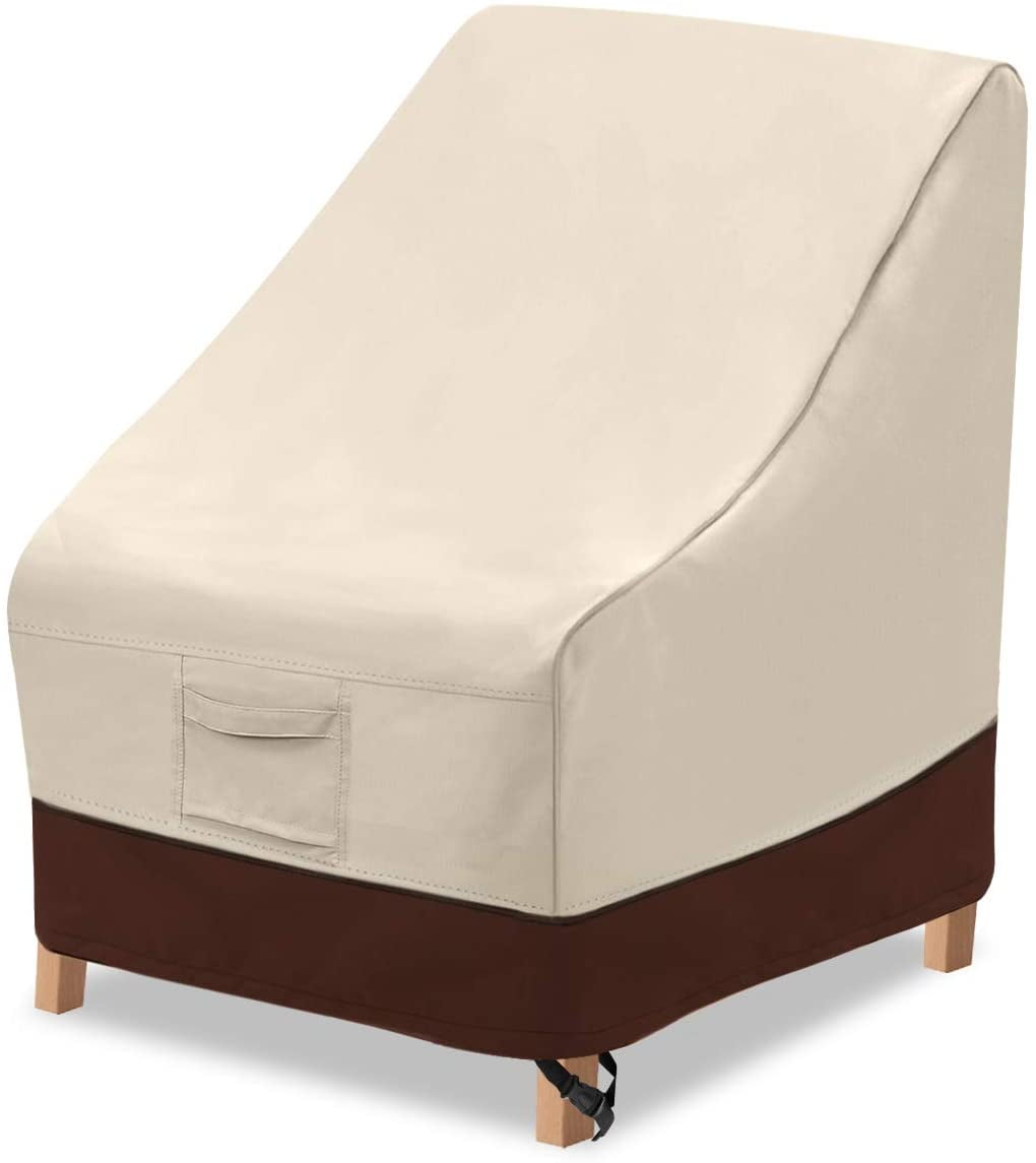 2 Pack 600D Heavy Duty Waterproof High Back Patio Chair Covers Outdoor Lawn Garden Furniture Protector 35"L x 28"W x 35"H