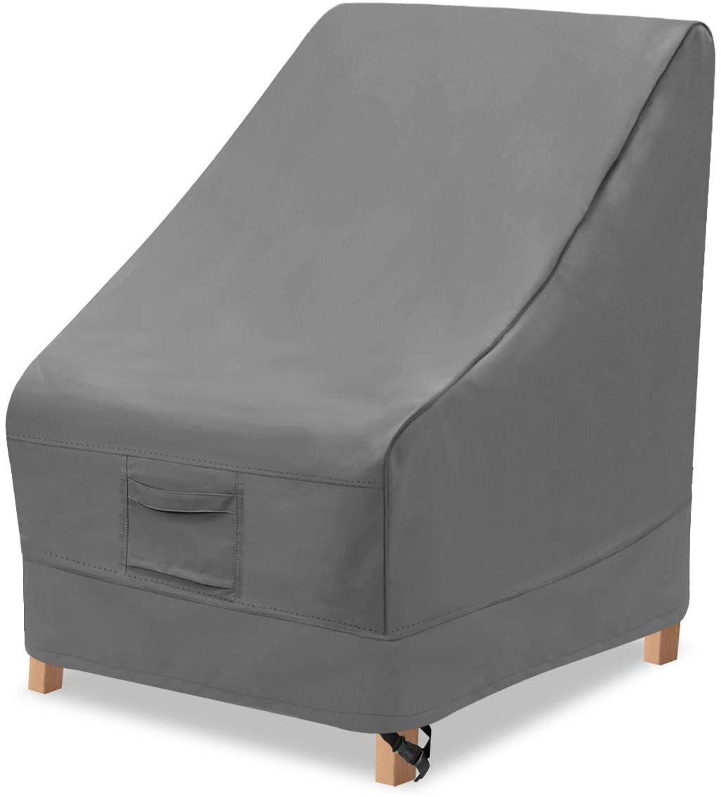 2 Pack 600D Heavy Duty Waterproof High Back Patio Chair Covers Outdoor Lawn Garden Furniture Protector 35"L x 28"W x 35"H