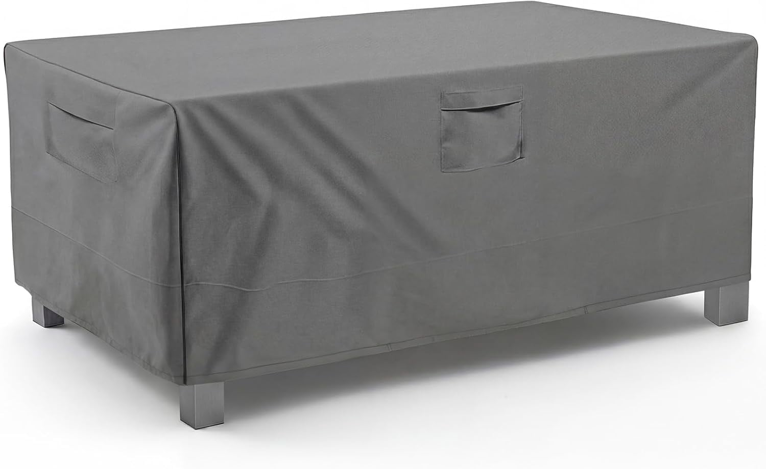 2 Pack 600D Heavy Duty Waterproof High Back Patio Chair Covers Outdoor Lawn Garden Furniture Rectangle-72"L x 44"W x 23"H