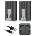thumbnail image 1 of RDSJ 2-Pack 6040mAh Rechargeable V4 Battery, Charger Station for Ring Cameras, 1 of 7
