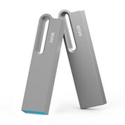 2 Pack 64GB 3.0 USB Flash Drive TOPESEL Slim Metal Thumb Drive Pen Drive Silver