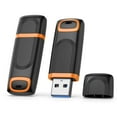 thumbnail image 1 of 2 Pack 64GB Flash Drive USB 3.0 Flash Drive High-Speed USB Memory Stick with LED Light Small Jump Drive with Lanyard Hole Portable Thumb Drive for Data Storage and Back, Orange, 1 of 8