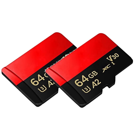 2 Pack 64GB For Micro SD Cards Memory Card U3 SDXC High Speed TF Card 4K Full HD Video for Phone, Camera, Security Cam, Tablet New