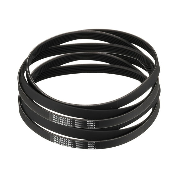 2 Pack 650J6 PJ V-Ribbed Belt 6 Ribs 65" Length x 0.55" Width x 0.14" Height, EPDM Rubber Micro V Belt